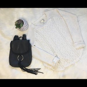 Ruby Moon | Cable Knit Fringe Sweater